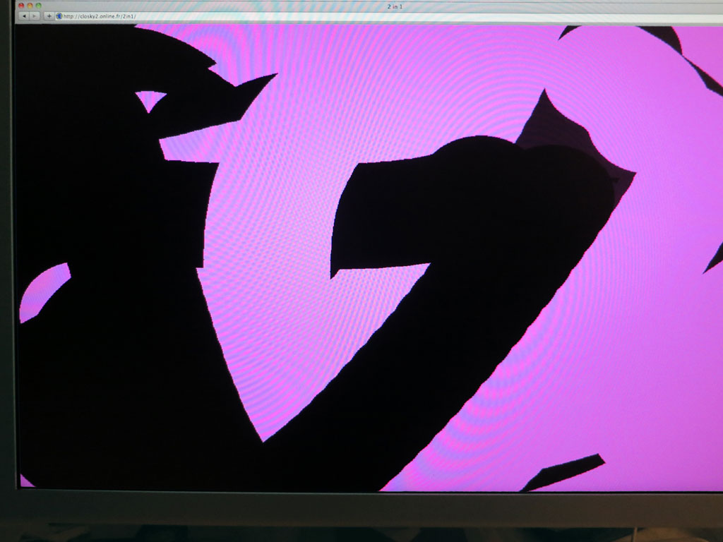 Claude Closky, ‘2 in 1’, 2003, web flyer, Shockwave (http://closky2.online.fr/2in1).